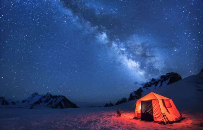 Night view at K2 base camp trek